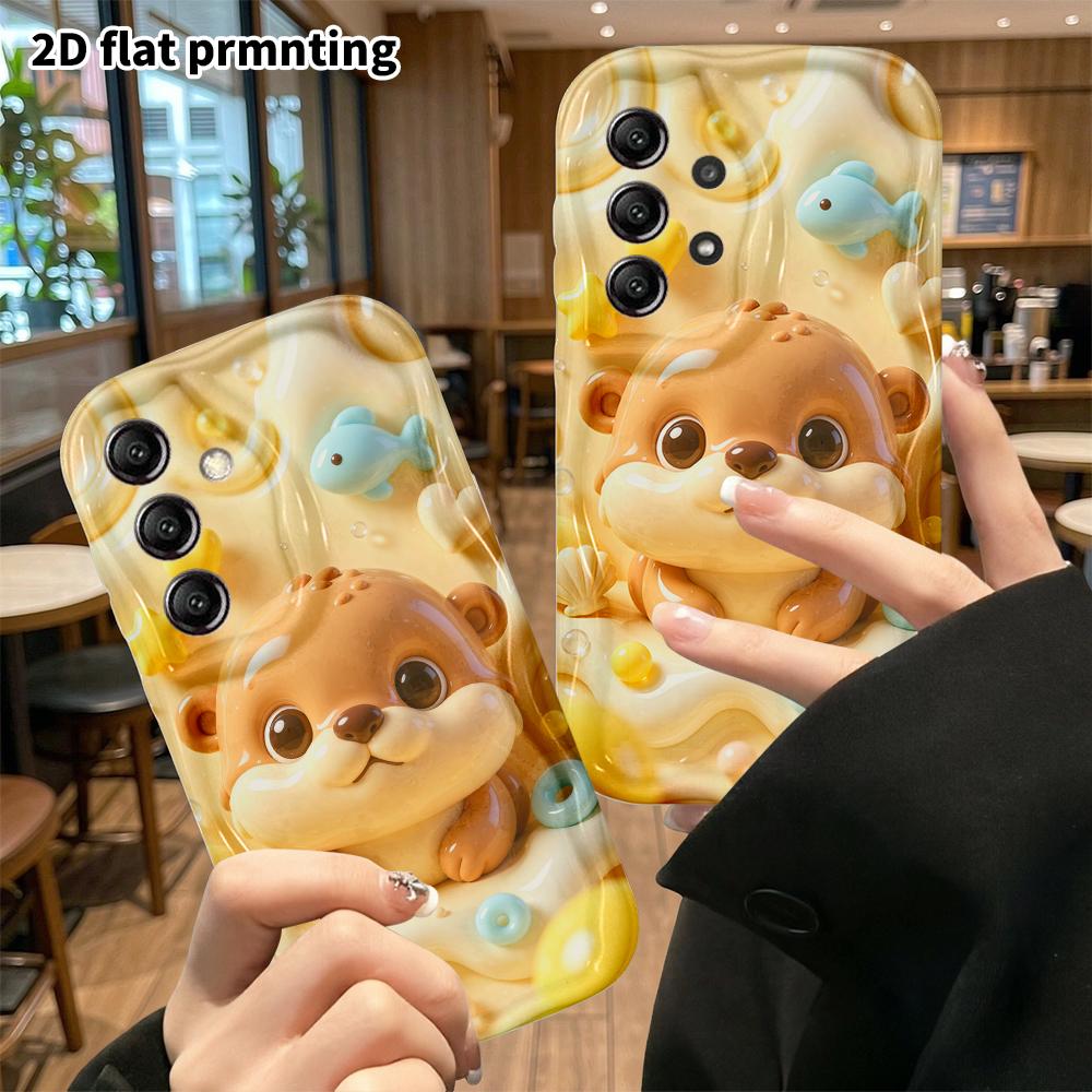 Phone case: 2D flat, suitable for Samsung Galaxy A34 A35 M05 M06 S20 S22 S21 FE Plus 5G protective case, gradient little panda, perfect holiday gift f