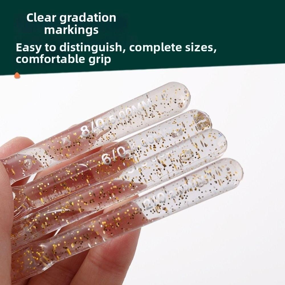 7PCS Aluminum DIY Knitting Tools Colorful Clear Handles Knitting Crochet Amigurumi Crafts