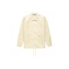 Fear of God Essentials 1977 Series FW22 Nylon Coaches Jacket With Solid Color Logo And Windproof Buttons Unisex Outerwear Eggshell-White FOG-FW22-622
