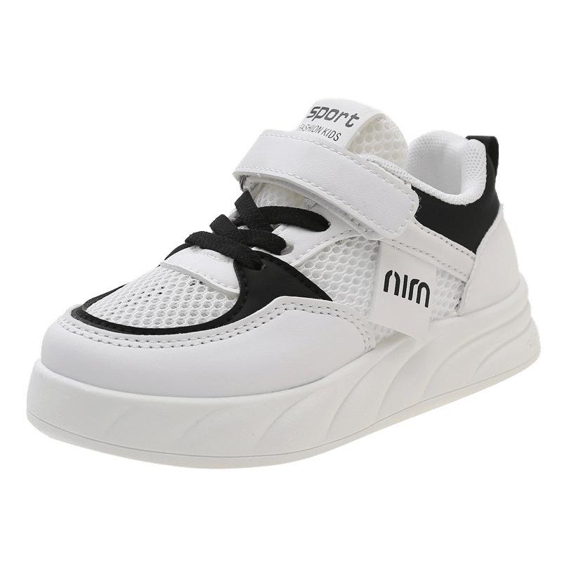 Boys little white shoes breathable spring and autumn 2025 board shoes children's mesh shoes girls shoes sports shoes older children's mesh children