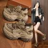 Thick-soled Dad Shoes Women's 2025 Autumn New Casual Sports Shoes Versatile Lightweight Soft-soled Inner Height-increasing Women's Shoes