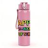1PC Happy Last Day Of School Print 750ml Color Plastic Sports Water Bottle Leakproof Flip Straw Lid Suitable for Sports Office Home Use