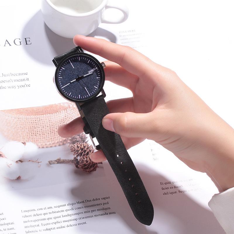 Korean Style Unisex Stone Texture Leather Belt Quartz Watch