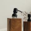 Walnut Press Type Lotion Dispenser Empty Bottle for Shampoo Shower Gel Hotel Toiletries