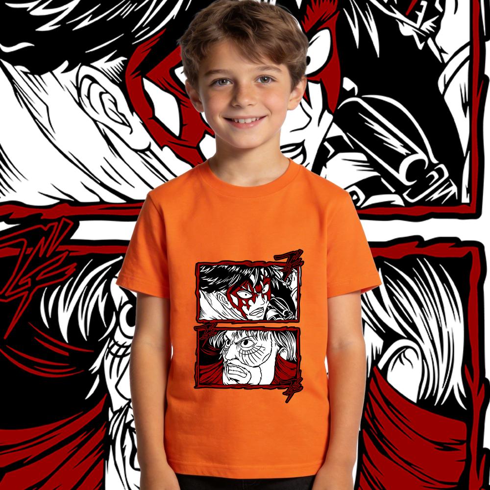 Aot Levi x Sieg Anime Print Cotton T Shirt Boys Girls Casual Short Sleeve Summer Top Soft Breathable Kids Clothing