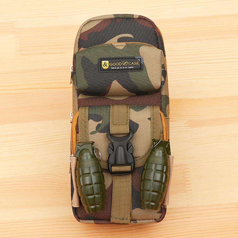 Lezhiyuan Camouflage Multi-Layer Zipper Pencil Case for Boys and Students