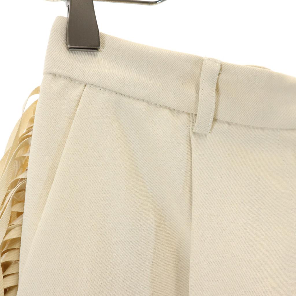 Unused CLANE Side Fringe Pants 2 Ivory System Women Used