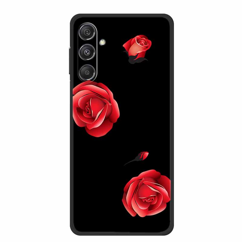 Phone Case For Samsung Galaxy A17 5G Soft TPU Silicone Cover For Samsung Galaxy A 17 Capa Bumper Cartoon Flowers Shell Protector