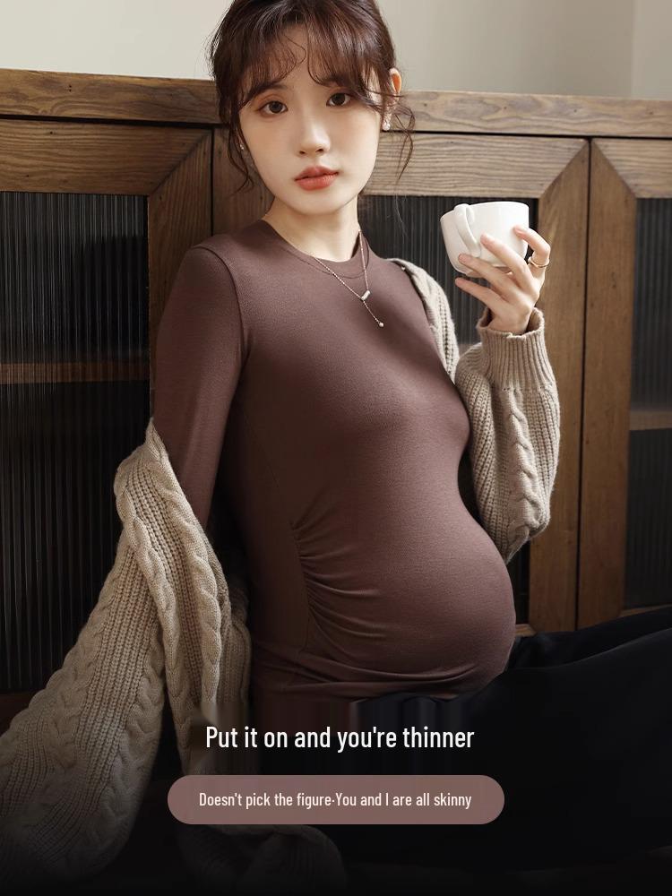 Umstands-Basisshirt – Herbst/Winter Modal-T-Shirt