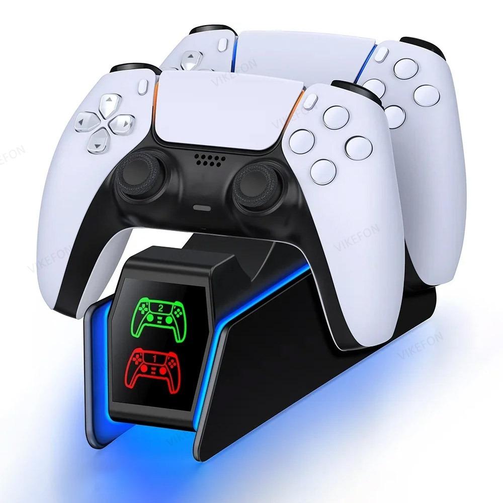 For PS5 Controller Charger DualSense Charging Station Dual Charging Dock Charger Stand for PlayStation5 Wireless Game Controller