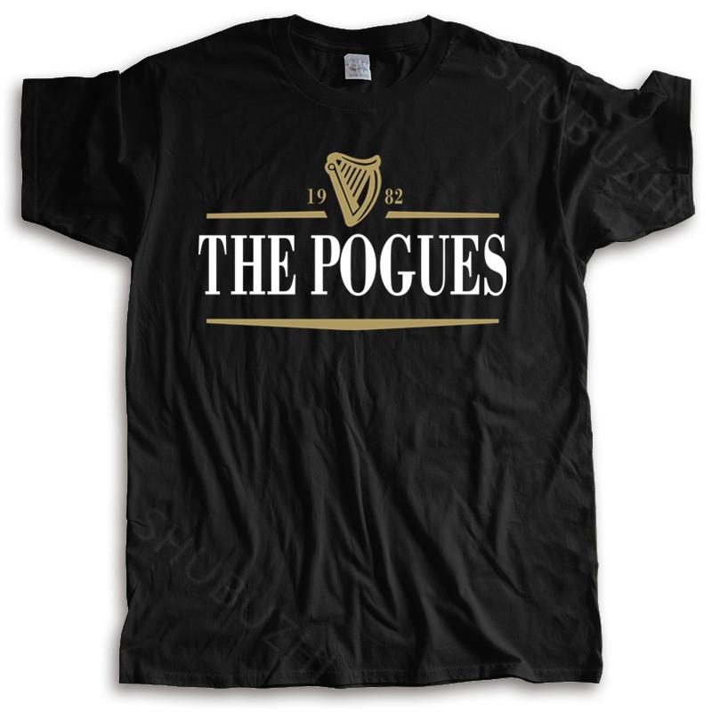 Men o-neck tshirt fashion brand t-shirt black new The Pogues T Shirt Irish Punk Rock Anarchy Man Brand T-shirt Bigger size
