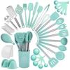 43-Piece Silicone Utensil Set: Heat-Resistant Non-Stick Spatulas & Stainless Steel Kitchen Tools.