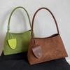 Trendy Multicolor Shoulder Bag PU Frosted Underarm Bag Comfortable Handle Large Capacity Tote Bag Commutting