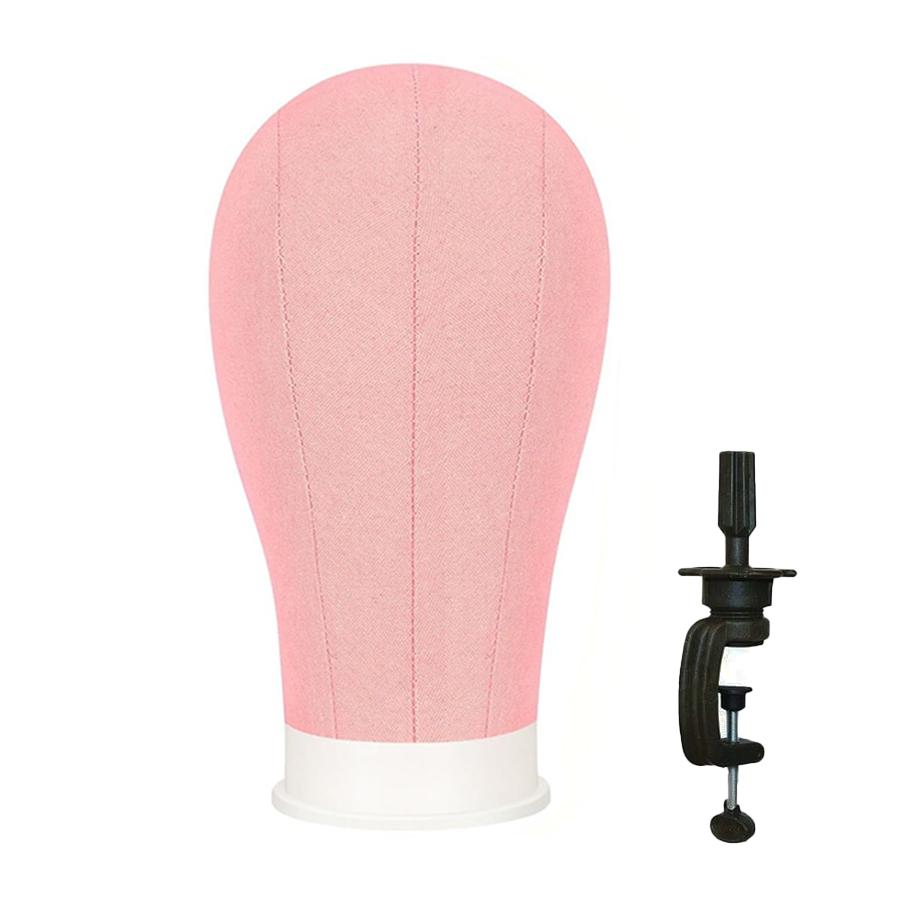 22 Inch Mannequin Head With Stand Canvas Head Wig Model With Mount Hole For DIY Wig Making