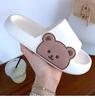 Frauen Männer Sommer Hausschuhe Sandalen Strand Slides Flip-Flops Cartoon Bär Dicken Sohlen Jungen Mädchen Unisex Badezimmer Schuhe
