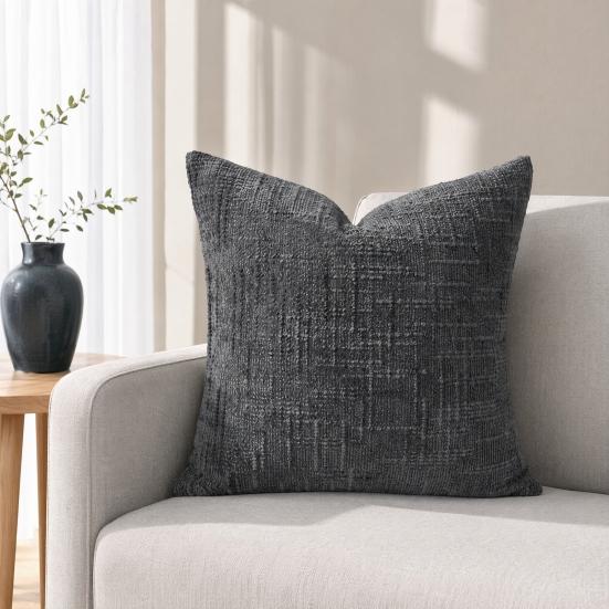 Pudebetræk til sofa, Dekorativt blødt hyggeligt chenille pudebetræk, Rustikt bondehus efterårspudebetræk til stue, soveværelse, sofa, couch dekoration