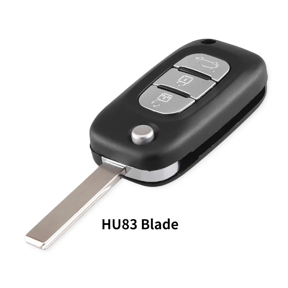 Filp Remote Key Shell 2/3 Buttons Case For Renault Clio 3 Kangoo Master Modus Twingo 2006-2016 Replacement Uncut Blade