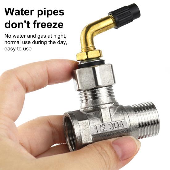 Faucet Anti-freeze Connector Stainless Steel Outdoor Faucet Anti-freeze Joint 1/2" 3/4" Pipe