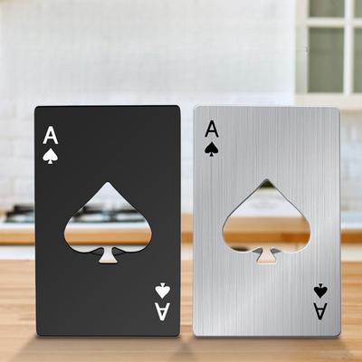 1PC Spade A Cassette Bottle Opener Creative Playing Card Shape Bottle Starter Beer Starter Stainless Steel Home Tools