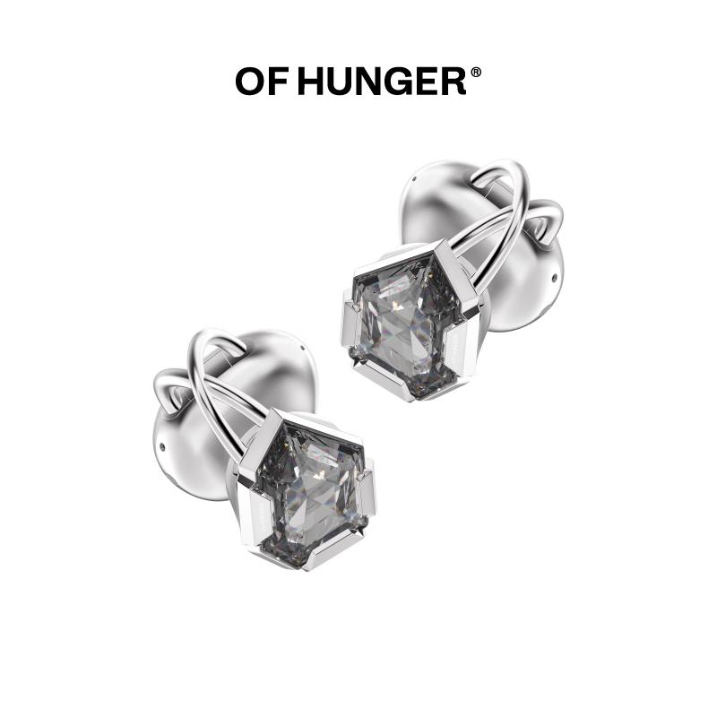 OF HUNGER Gray Zircon AI Ear Clip Bluetooth Earphone