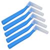 5pcs L Shaped Interdental Brushes Effective Cleaning Plaque Removal Braces Brush for Tooth Care Blue