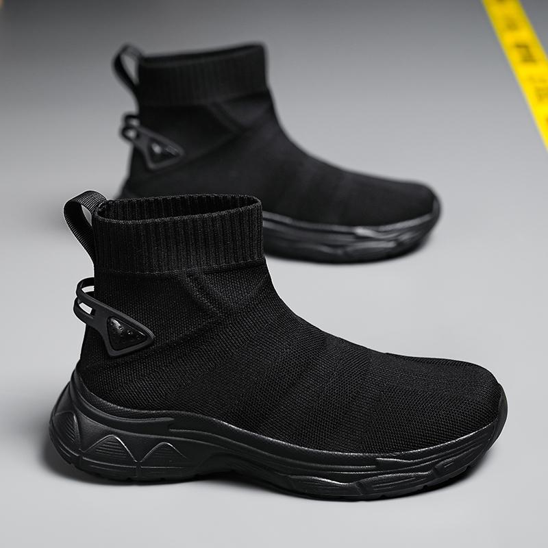 Classic Black Socks Runing Shoes Men High Sock Trainers Women Slip On Couple Casual Shoes Lightweight Sneakers Men Basket Homme