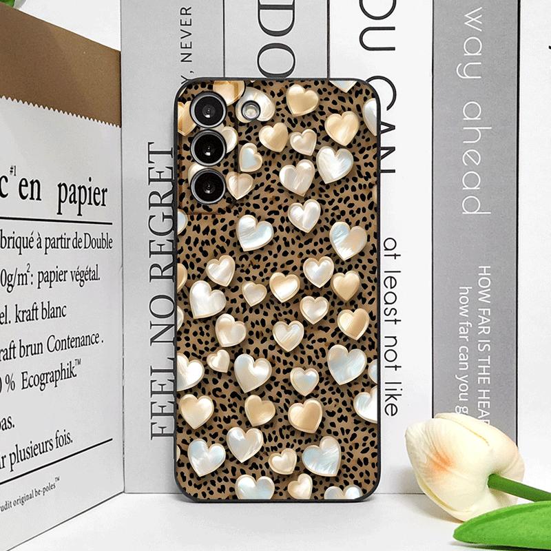 Leopard Print Heart-shaped Love Couple Pattern Phone Case for Motorola Moto Edge 50 Fusion 40 30Neo G24 E14 G75 G85 G54 5G Cover