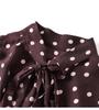 Elegant French Polka Dot Chiffon Bow Shirt - Early Spring Style