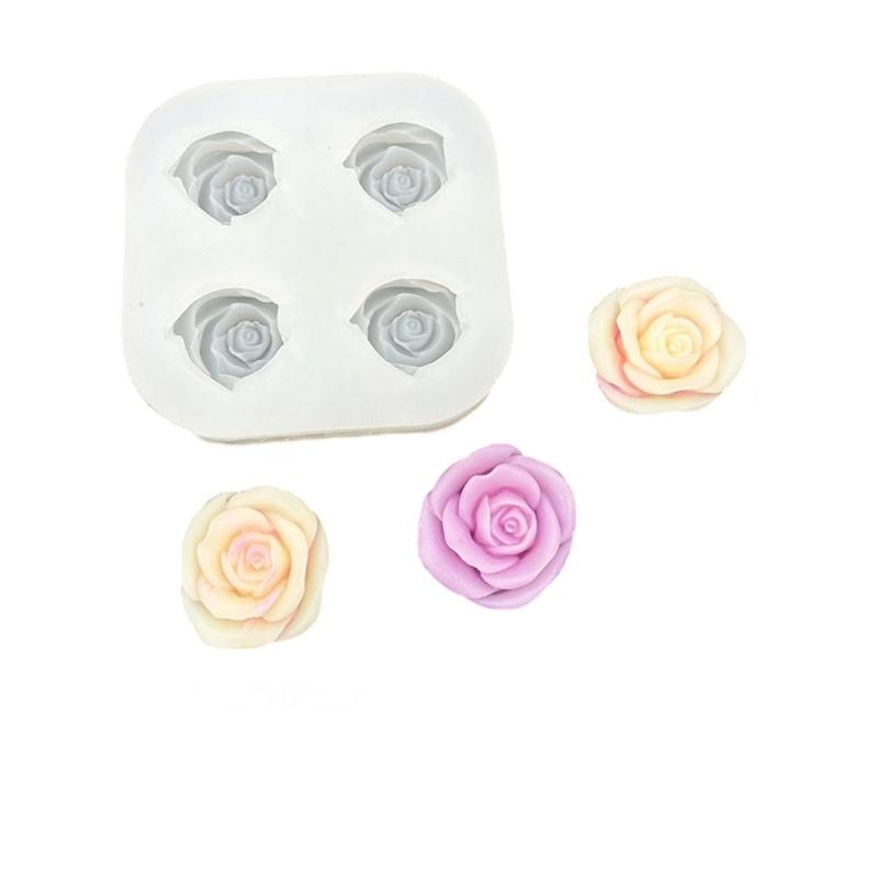 

Reusable Rose Shaped Silicone Baking Mold For DIY Crafts Chocolate Soap Candle Design Projects Jewelry Tool