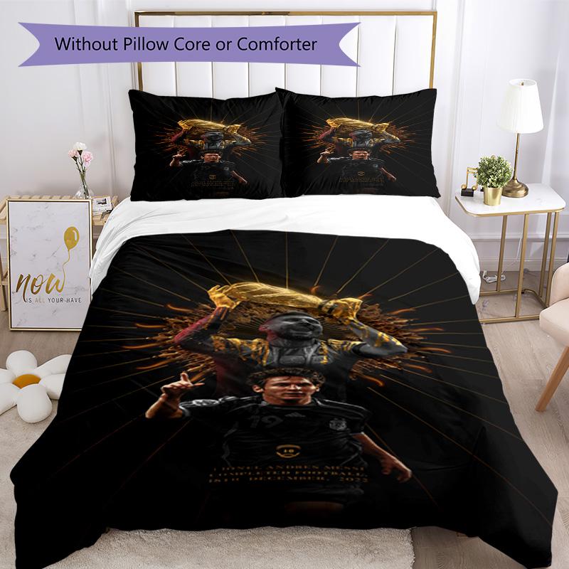 Football Messi Bed Linen Set Design for Dormitory Lightweight Christmas Gift