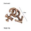 Kleine Kongming-Schloss-Puzzle-Spielzeug aus Zinklegierung - Luban-Schlossring-Puzzle-Lösung