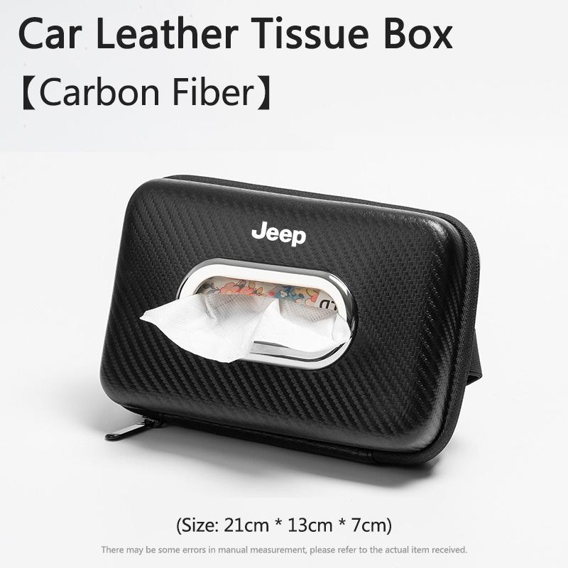 Car Armrest Box Backrest Hanging Multifunctional Tissue Bag For Jeep Renegade Compass Grand Cherokee Wrangler Jk Gladiator