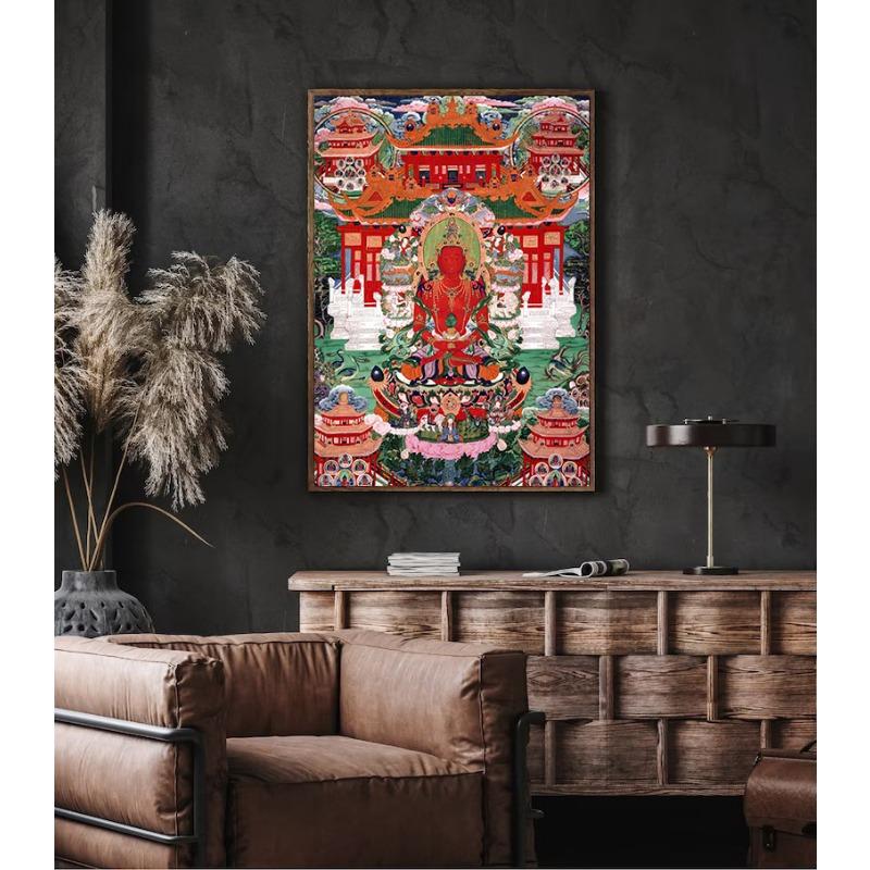 Tibetan Buddhist Mahakala Buddha Shakyamuni Religious Poster and Prints Canvas Painting Wall Art Pictures Home Room Decor Gift