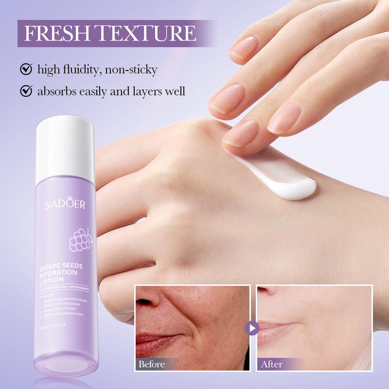 Sadoer Grape Seed Antioxidant Moisturizing Lotion 100ml For Deep Hydration And Nourishment