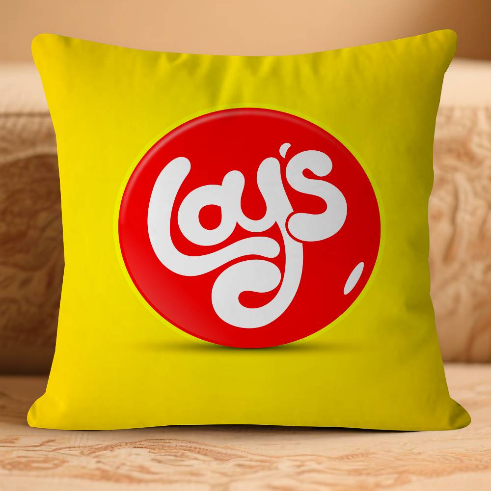 L-lays Anime Logo Pillow Anime Pillow Sofa Bed Head Pillow Cover Cushion Cover 45x45 Cm Fashion
