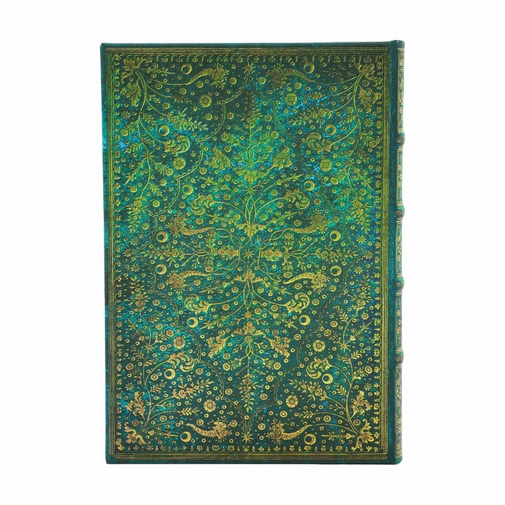 Paperblanks Hardcover Notebook, Emerald Flower, Midi B6, Ruled, PB1315-1