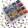 10pcs/lot Stainless Steel Crystal Round Double Ring Pendants for DIY Bracelet Necklace Beads Jewelry Making Accessories