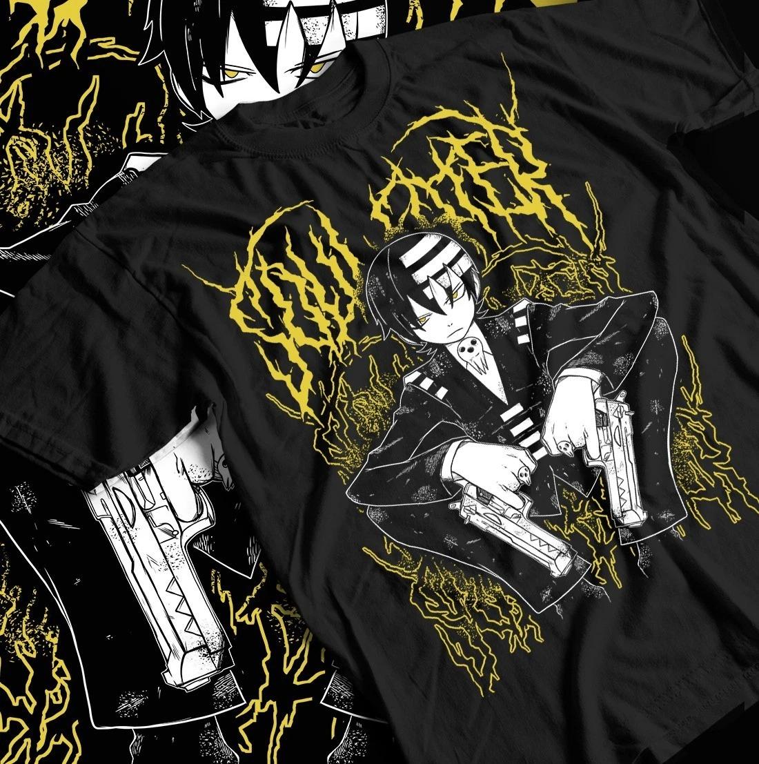 Soul Eater T-Shirt Death the Kid Japanese Anime Black Star Gift Shirt All Size 4XL