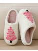 Fashion Christmas Fashion Women Slip on Platform House Slippers Casual Men Couples Printing Plus Size Shoes for Women Cotton Warm Shoes