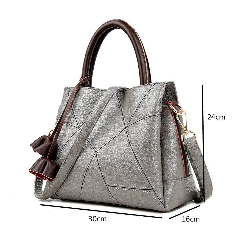 Johnature Luxury Handbag Fashion Large Capacity Women Bag Soft Leather Casual Tote Solid Color Shouler Messenger Bags