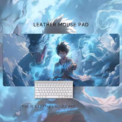 ONE PIECE Animation Peripheral Boys Leather Mouse Pad Oversized Monkey D. Luffy Two-dimensional Animation Dormitory Computer Desk Non-slip Table Mat