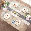 1PC Placemats Restaurant Hollow PVC Decoration Meal Mat Anti-hot Dining Table Line Mat Steak Plate Pad