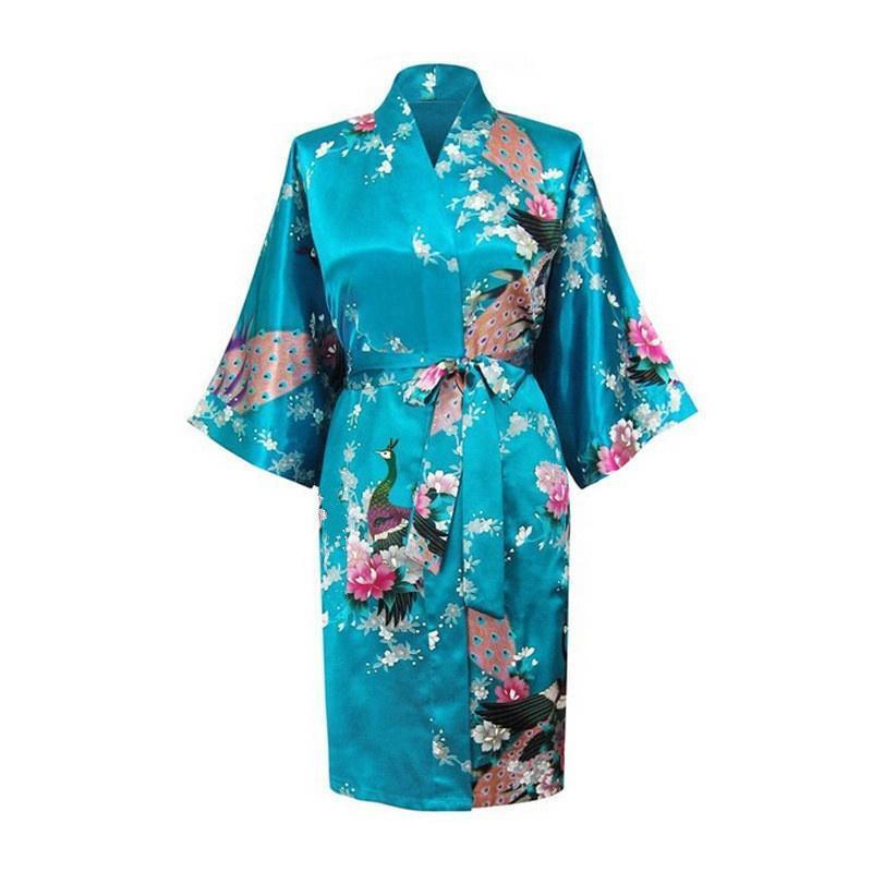 Bride Long Women Kimono Robe Satin Silk Night Dressing Gown