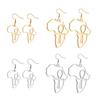 African Map Big Earrings Exaggerate Wedding Dangle Earring Ornaments Traditional Ethnic Hyperbole Ethnic Jewelry
