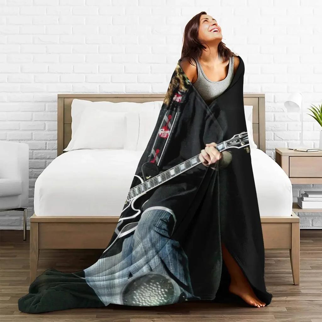Tom Kaulitz Flanelldecken Qualität Super Weich Songwriter Gitarre Wurfdecke Herbst Reisen Sofa Sessel Druck Tagesdecke
