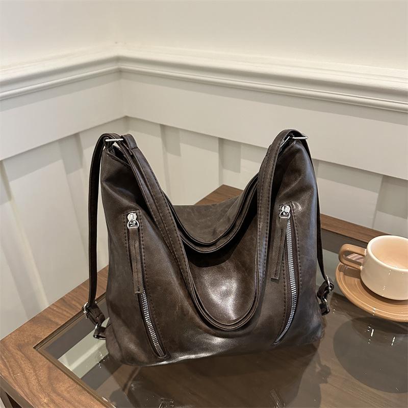 Retro Fashion Armpit Bag Women'S Autumn And Winter Commuting Large-Capacity Backpack High-Value Shoulder Tote Bag