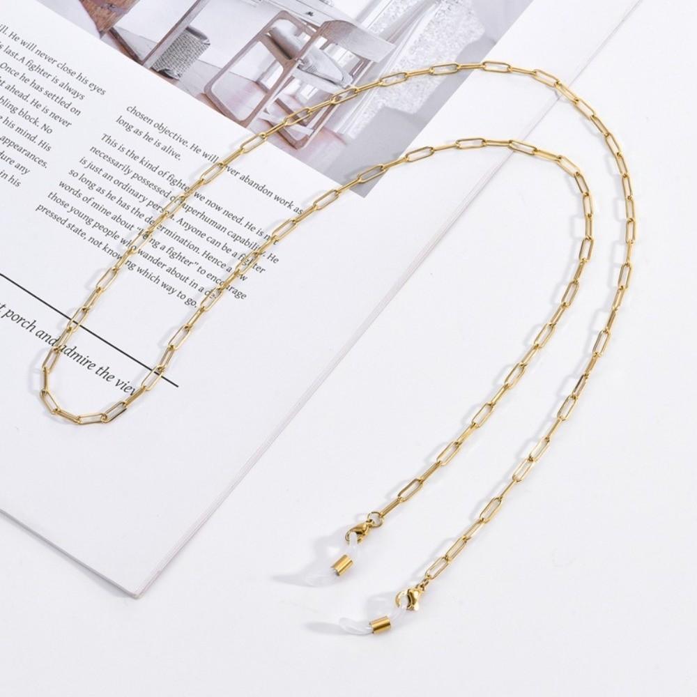 Fashion Metal Glasses Chain Anti-loss Hanging Neck Eyeglass Holder Anti Drop Nonslip Eyeglasses Strap Women Men