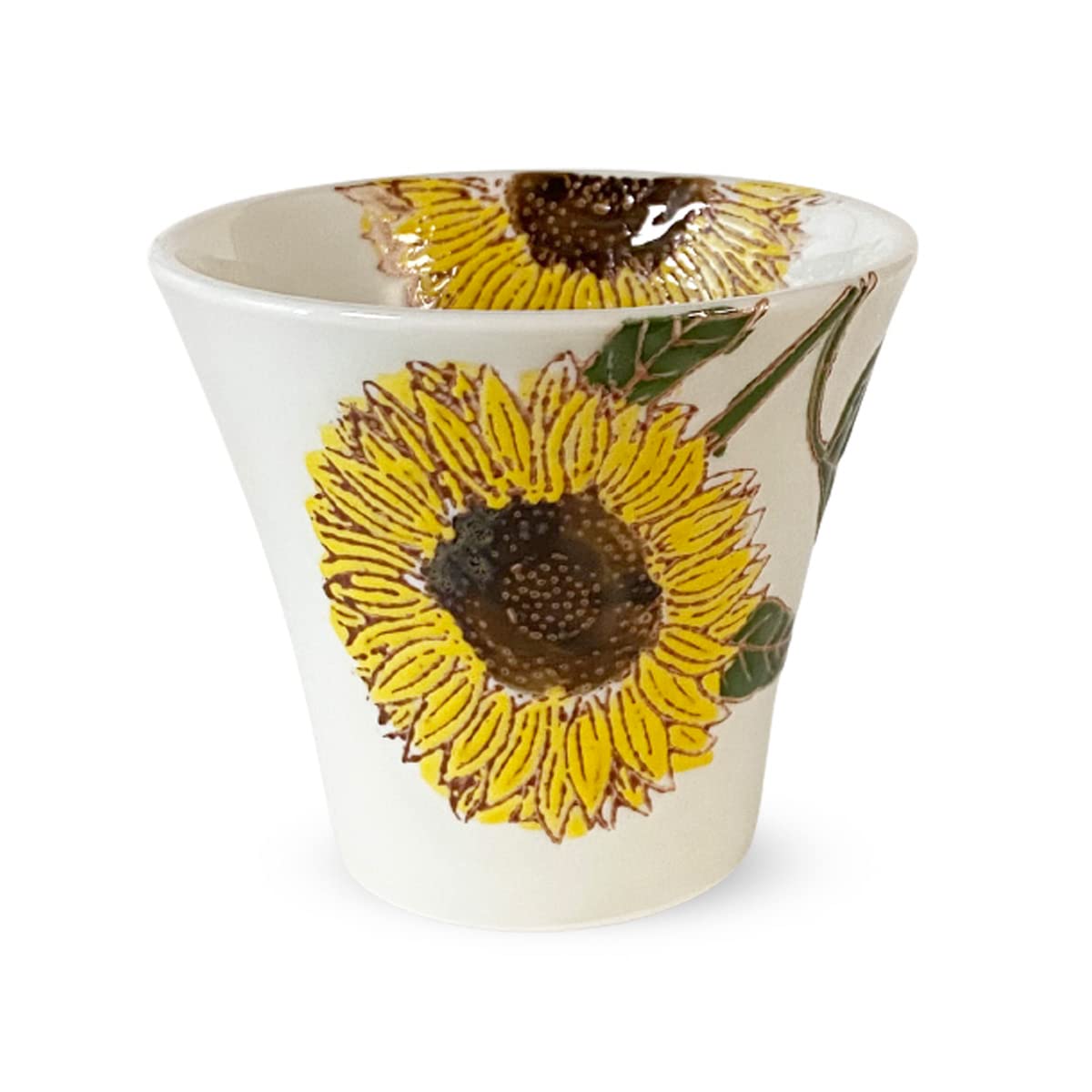 

Hasami Ware Made in Colorful Sunflower Small J-Kitchens Teacup, Japan, 130cc, Design,
