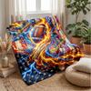 Stars and Football Magic Theme blanket Lightweight Warm Flannel Blanket Decorative Throw Blanket for Home Decoration