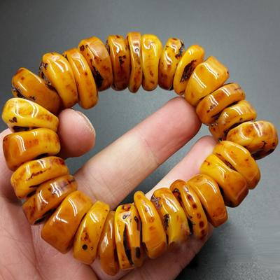Mode natürliche Bernstein Bienenwachs Abacus Perlen Armband Top Hand Ornamente Zubehör Geschenk